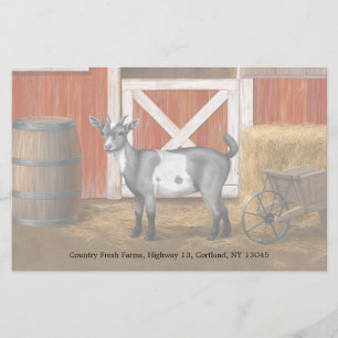 Papeterie Chèvre tachetée gris mou