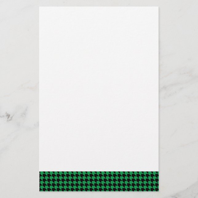 Papeterie Chevron Checks vert et noir (Devant)