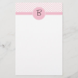 Papeterie Chevron rose à la mode sensible décoré d'un