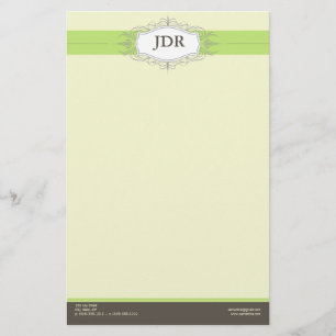 Papeterie Chic Deco Lime Customisée