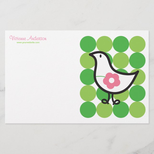 Papeterie Chien de bébé de la série Retro Daisy Chien Dotes  (Devant)