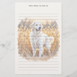 Papeterie Chien Retriever doré blanc