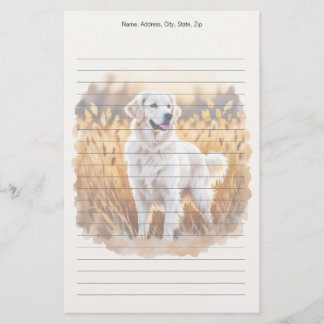 Papeterie Chien Retriever doré blanc