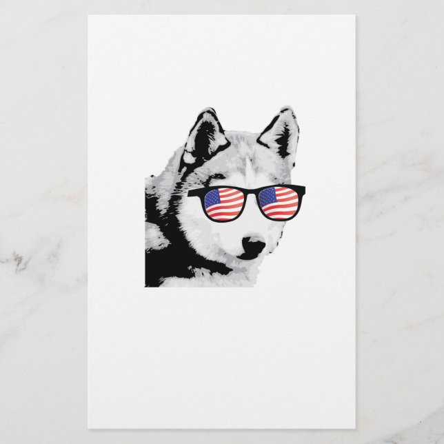 Papeterie Chien sibérien Husky cool (Devant)