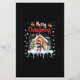 Papeterie chihuahua santa hat joyeux amoureux des chiens de 