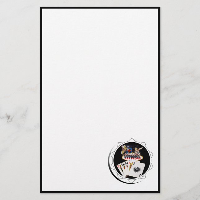 Papeterie Chip Black Poker Affiche de bienvenue (Devant)