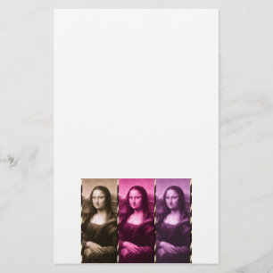 Papeterie Chocolat rose violet Poster de animal Mona Lisa