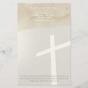Papeterie Christian Cross Stationery On Grey