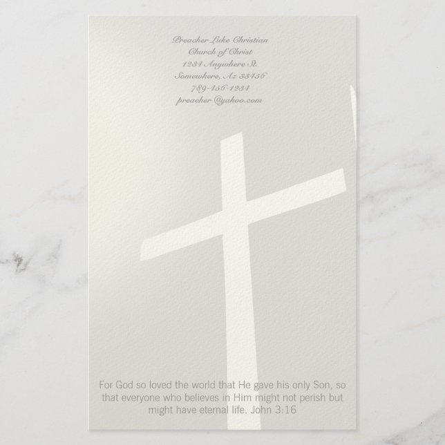 Papeterie Christian Cross Stationery On Grey (Devant)