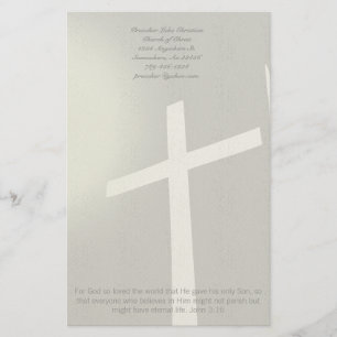 Papeterie Christian Cross Stationery On Grey
