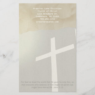 Papeterie Christian Cross Stationery On Grey