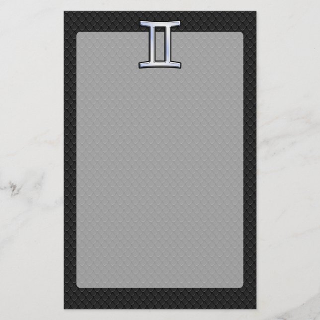 Papeterie Chrome comme Gemini signe Zodiac (Devant)