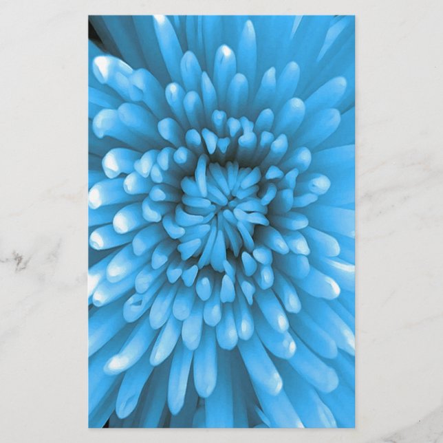 Papeterie Chrysanthème bleu (Devant)