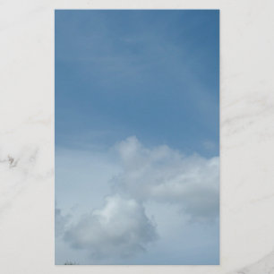 Papeterie Ciel bleu et nuages blancs.
