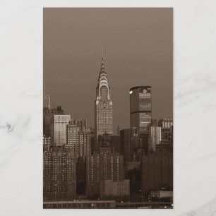 Papeterie Ciel de New York en sépia