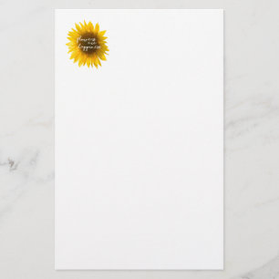Papeterie Citation tournesol "les fleurs sont le bonheur"