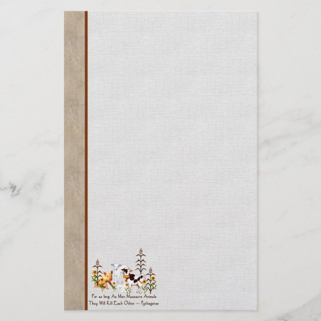 Papeterie Citation végétarienne de Pythagore (Devant)