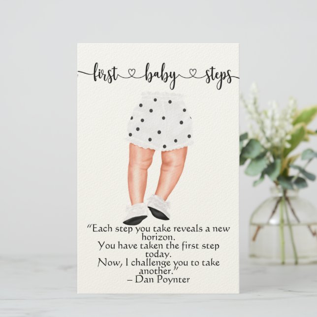 Papeterie Citations Baby First Steps (Debout devant)