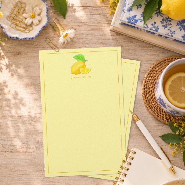 Papeterie Citron Citrus Joyeux (Créateur téléchargé)