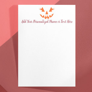 Papeterie Citrouille d'Halloween personnalisée pour fille Ja