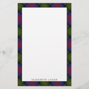 Papeterie Clan Logan Tartan Plaid