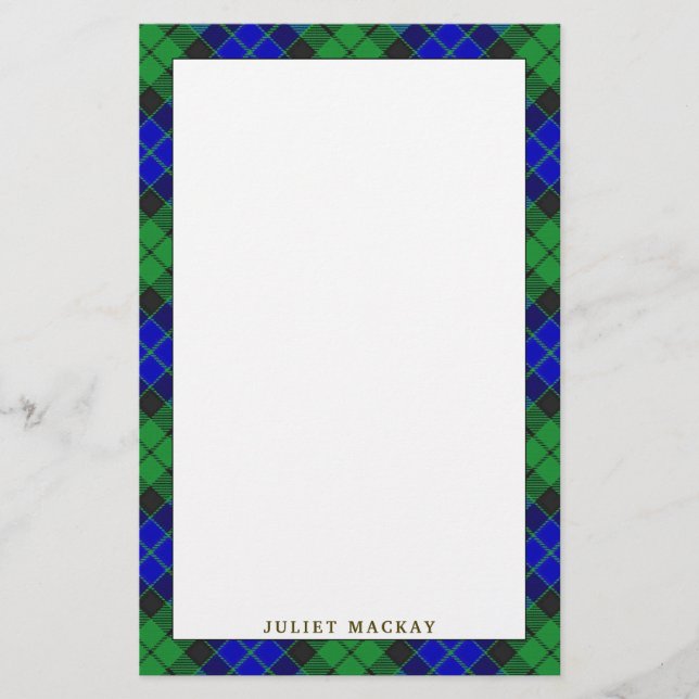 Papeterie Clan MacKay Tartan Plaid (Devant)