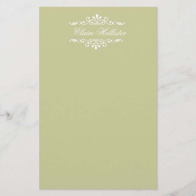 Papeterie Classic Minimal Personnalisé Monogramme Or (Devant)