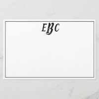 Classic Modern Black and White Monogram