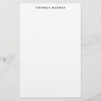 Papeterie Classique Blanc Minimaliste Simple Élégant