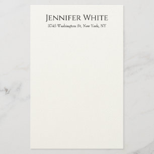 Papeterie Classique Élégant Simple Noir & Blanc Minimaliste