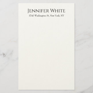 Papeterie Classique Élégant Simple Noir & Blanc Minimaliste