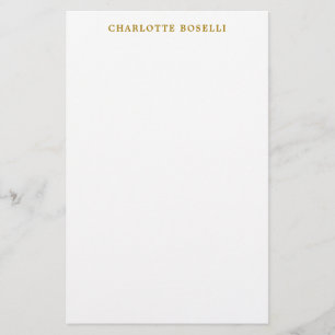 Papeterie Classique Minimaliste Professionnel Couleur Or