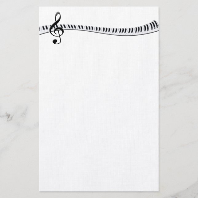Papeterie Clavier et G-Clef de piano (Devant)
