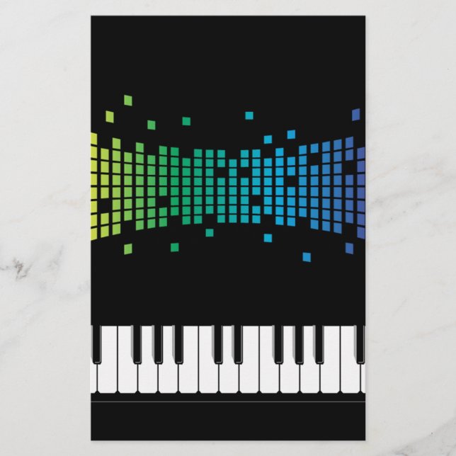 Papeterie Clavier instrumental piano de musique multicolore (Devant)