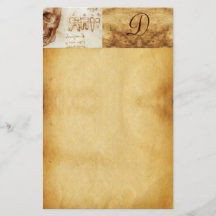 Papeterie CLINIQUE DENTAIRE, MONOGRAMME DENTISTE, Parchemin 