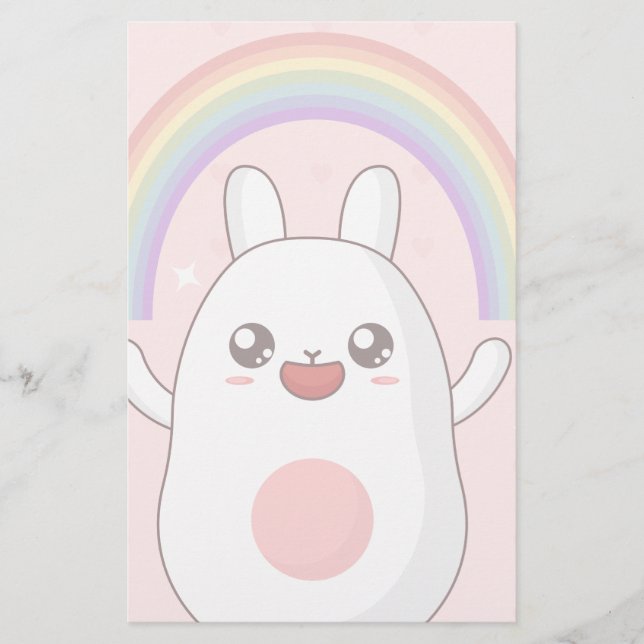 Papeterie Clipart arc-en-ciel de Kawaii (Devant)