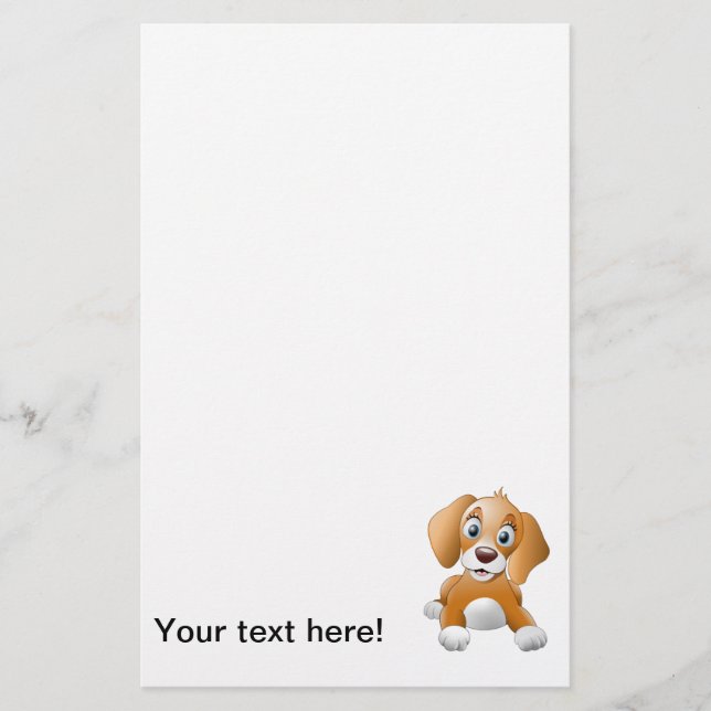 Papeterie Clipart Brown de chien (Devant)