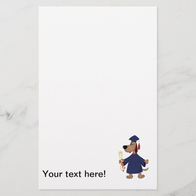 Papeterie Clipart de graduation de chien (Devant)
