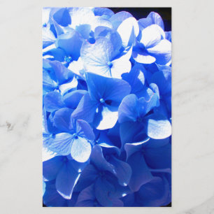 Papeterie Cobalt bleu floral élégant bleu hydrangées