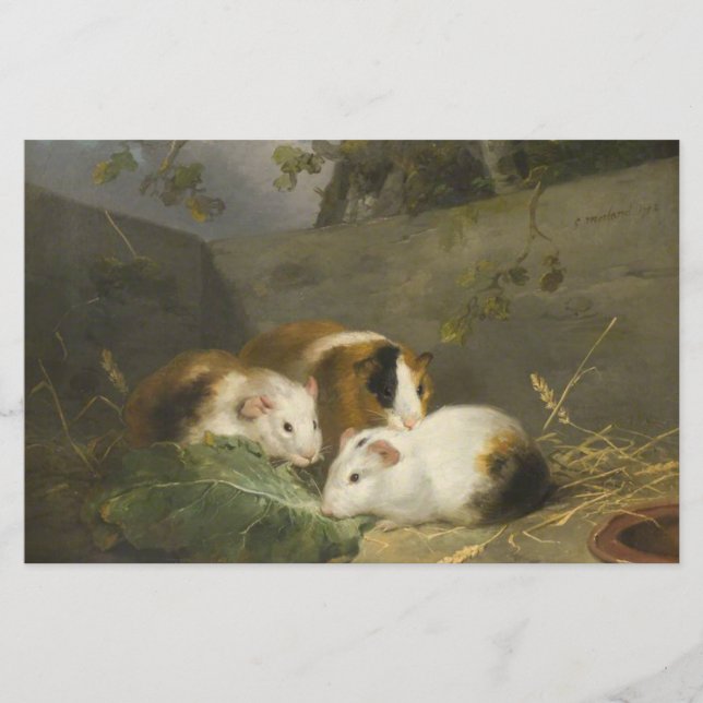 Papeterie Cochons de Guinée (par George Morland) (Devant)