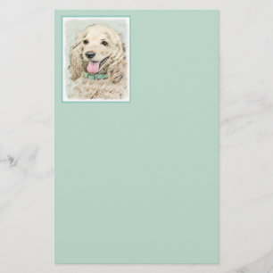 Papeterie Cocker Spaniel Buff Peinture - Art Chien original