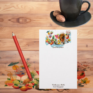 Papeterie Cocktails de plage Fruits Tropicaux Enterrement de