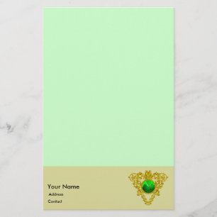 Papeterie COEUR CÉLTIQUE DE SAINT PATRICK, Vert SHAMROCK