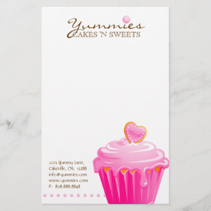 Papeterie Coeur de rose de chef de pâtisserie de boulangeri