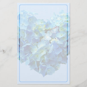 Papeterie Cœur d'Hortensia Bleu