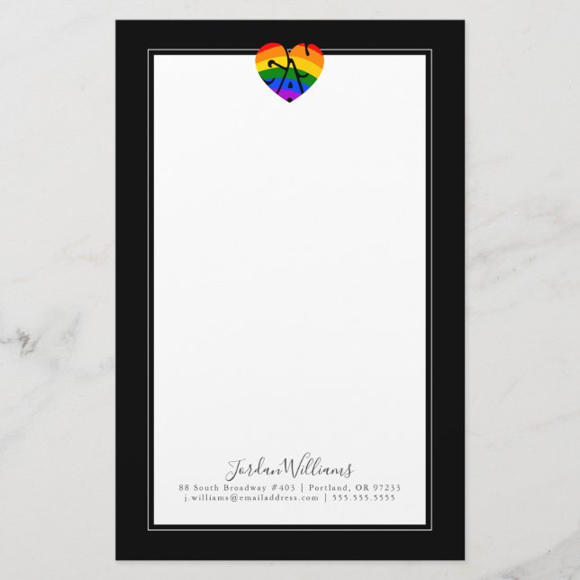 Papeterie Coeur gay (Devant)