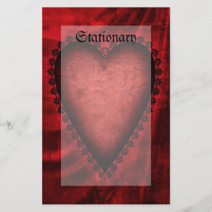 Papeterie Cœur Rouge Gothique