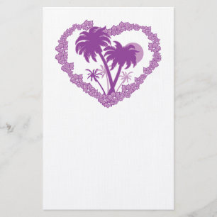 Papeterie Coeur tropicale de palmier hawaïen