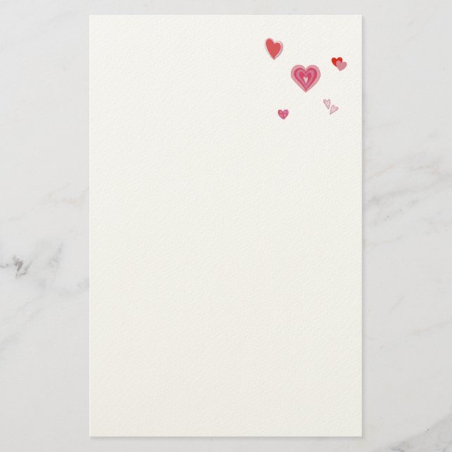 Papeterie Coeurs amoureux de Valentine (Devant)