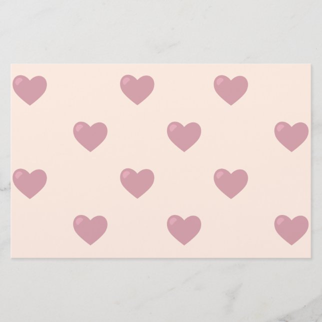 Papeterie Coeurs d'amour Pastel (Devant)